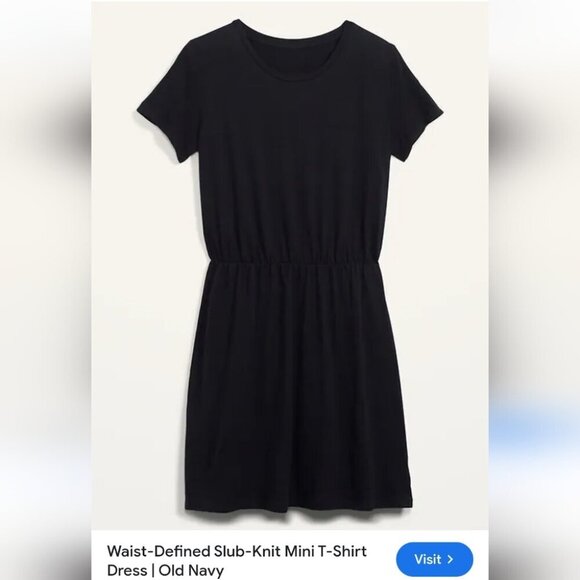 Old Navy Waist-Defined Slub-Knit T-Shirt Dress - Size Small Excellent Condition - Picture 1 of 5